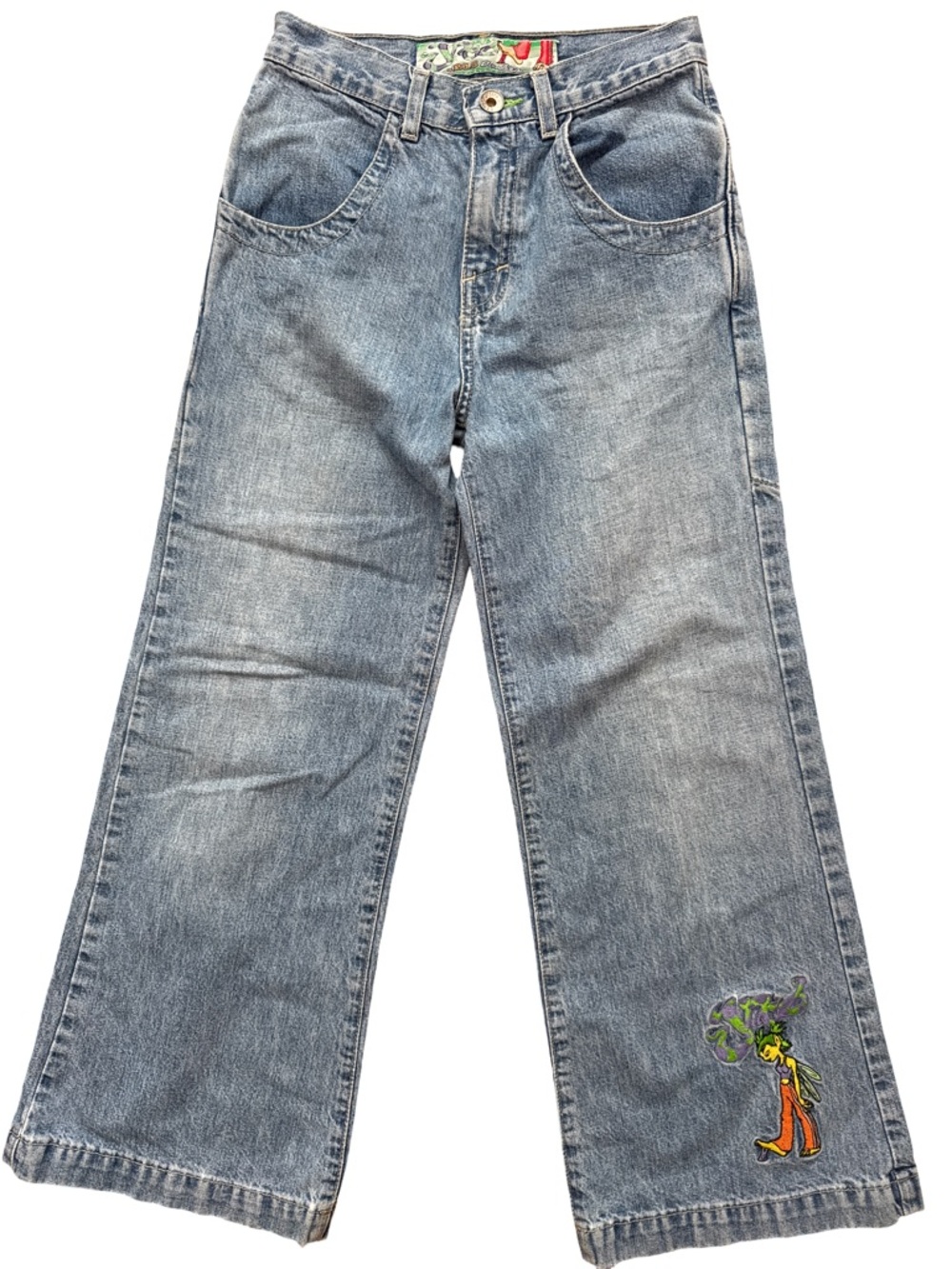 Vintage Jnco Jeans Girls Size 10 Amber Fairy Wide Legs Baggy 90’s USA Made Jeans